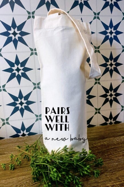 Wine Bags- Hostess Gifts, Corporate gifts for Employee, Wine Bag for New Mom, Co-worker Gift, Pairs Well With...