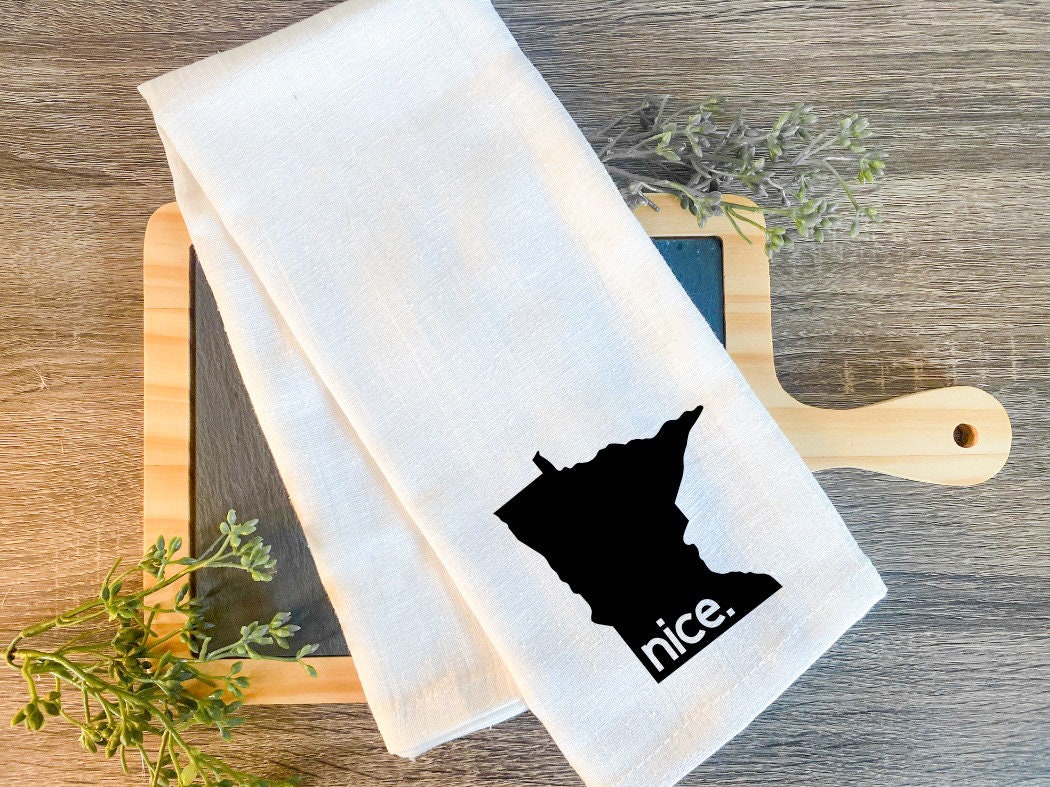 Minnesota, Tea Towels, Grey Duck, Home, MN, Trees, State, Sota, Hostess Gift, Holiday, Gift, Birthday Gift, Gift, North Star State