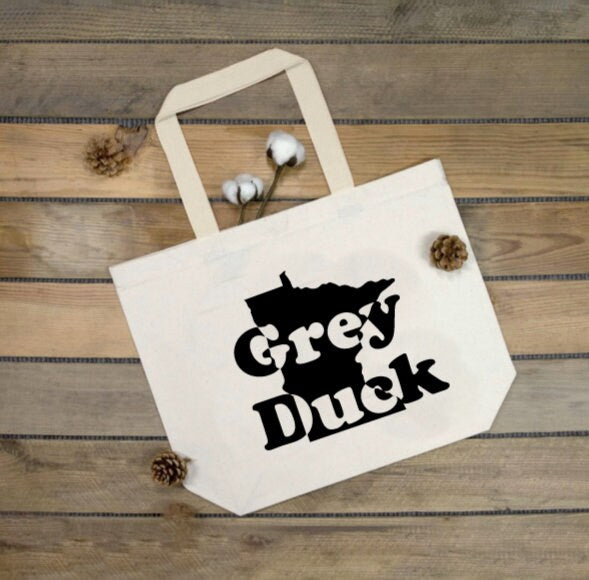 Tote Bags, Minnesota, Grey Duck, Home, MN, State, Hostess Gift, Holiday, Gift, Birthday Gift, Christmas Gift, Custom Gift, Mom Gift, Bags